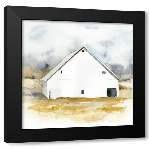 White Barn Watercolor IV Black Modern Wood Framed Art Print by Barnes, Victoria