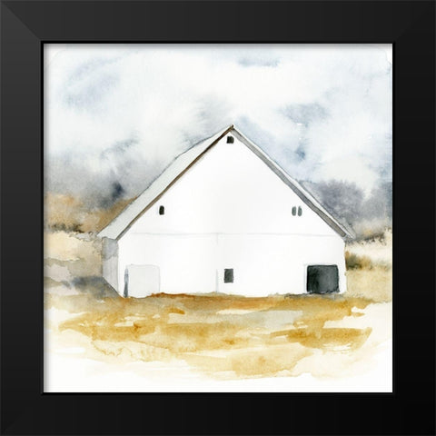 White Barn Watercolor IV Black Modern Wood Framed Art Print by Barnes, Victoria