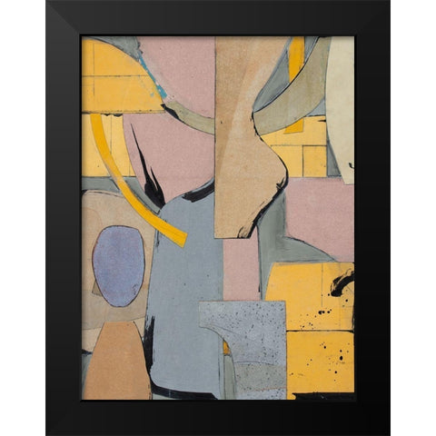 Jetsam Black Modern Wood Framed Art Print by Delamater, Rob