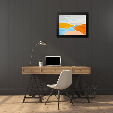 Luminous Coastline I Black Modern Wood Framed Art Print by Delamater, Rob
