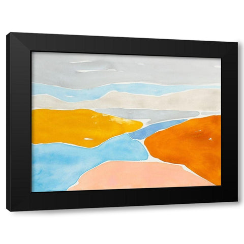 Luminous Coastline I Black Modern Wood Framed Art Print by Delamater, Rob