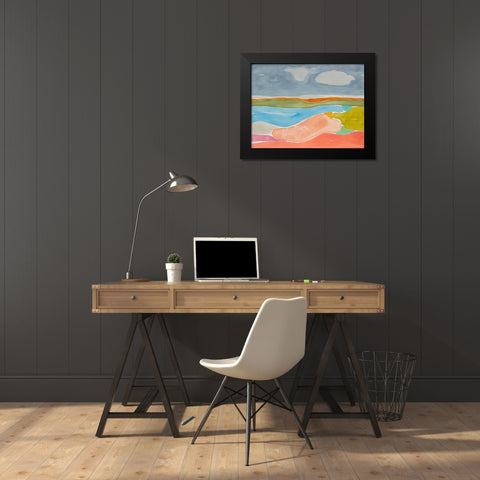 Luminous Coastline II Black Modern Wood Framed Art Print by Delamater, Rob