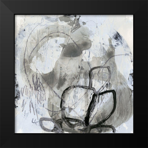 Neutral Swipe I Black Modern Wood Framed Art Print by Vess, June Erica