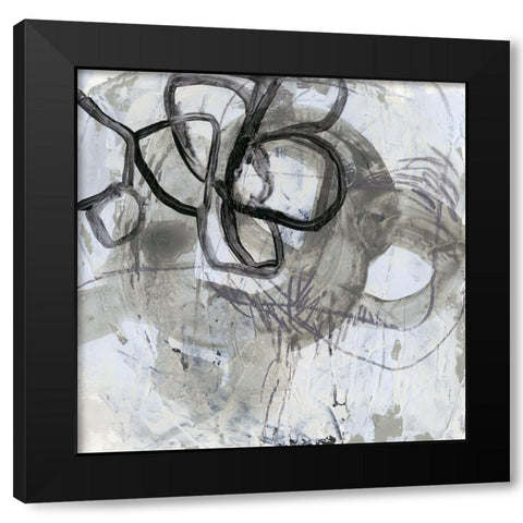Neutral Swipe II Black Modern Wood Framed Art Print by Vess, June Erica
