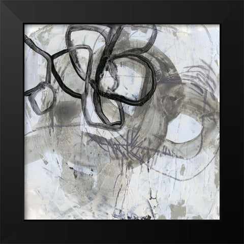 Neutral Swipe II Black Modern Wood Framed Art Print by Vess, June Erica