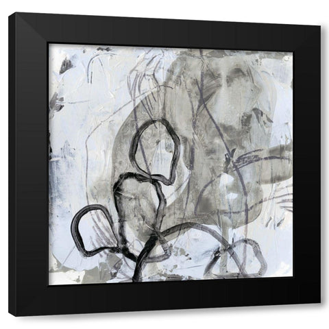 Neutral Swipe IV Black Modern Wood Framed Art Print by Vess, June Erica