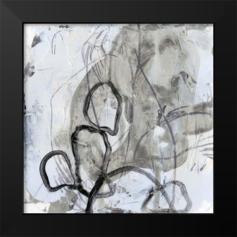 Neutral Swipe IV Black Modern Wood Framed Art Print by Vess, June Erica