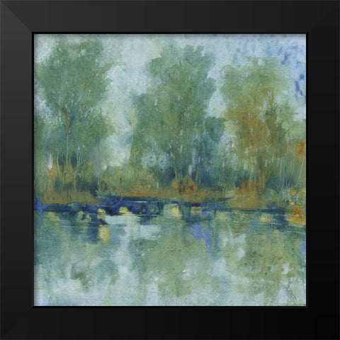 Pond Reflection II Black Modern Wood Framed Art Print by OToole, Tim