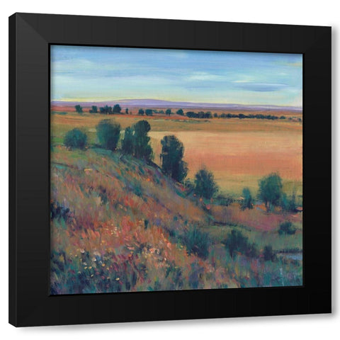 Hilltop View I Black Modern Wood Framed Art Print with Double Matting by OToole, Tim