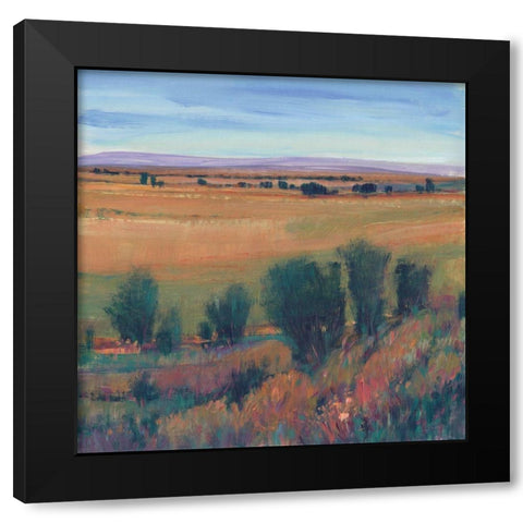 Hilltop View II Black Modern Wood Framed Art Print with Double Matting by OToole, Tim