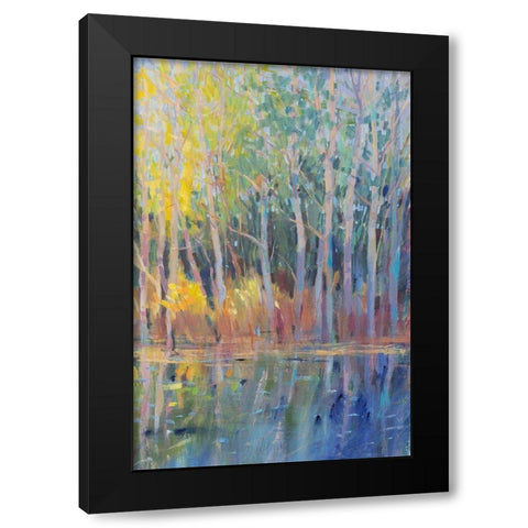 Reflected Trees I Black Modern Wood Framed Art Print with Double Matting by OToole, Tim