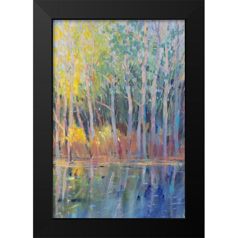 Reflected Trees I Black Modern Wood Framed Art Print by OToole, Tim