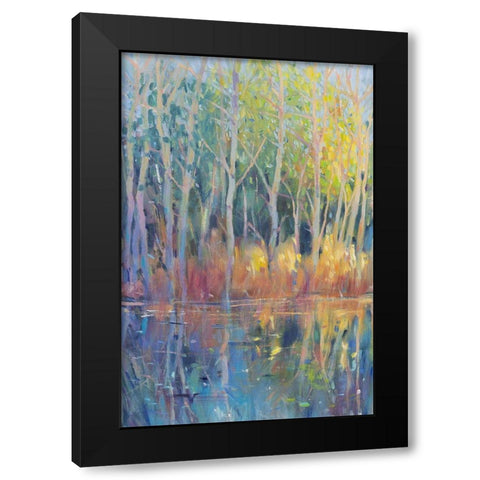 Reflected Trees II Black Modern Wood Framed Art Print with Double Matting by OToole, Tim