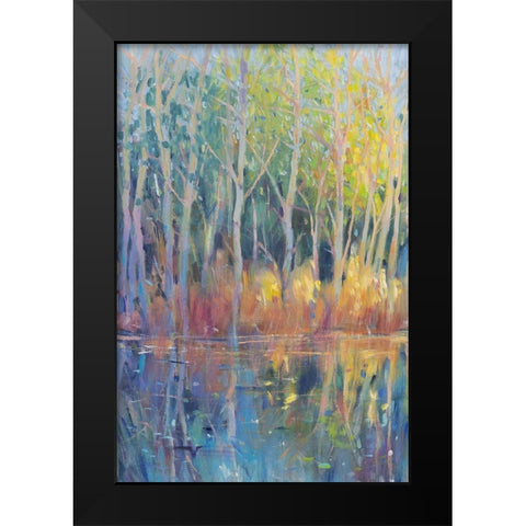 Reflected Trees II Black Modern Wood Framed Art Print by OToole, Tim