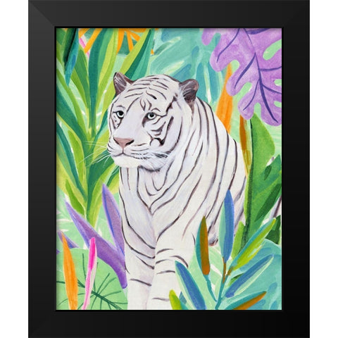 Tropic Tiger I Black Modern Wood Framed Art Print by Warren, Annie