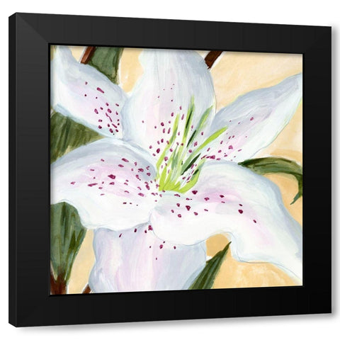 White Lily I Black Modern Wood Framed Art Print by Warren, Annie