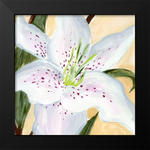 White Lily I Black Modern Wood Framed Art Print by Warren, Annie