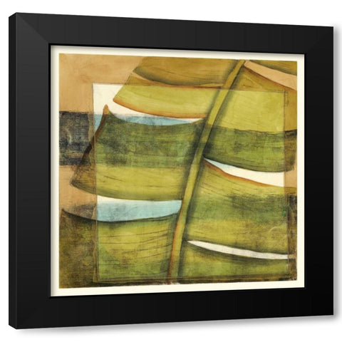 Seaside Palms IV Black Modern Wood Framed Art Print with Double Matting by Jennifer Goldbergrer