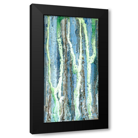Melt I Black Modern Wood Framed Art Print with Double Matting by Ludwig, Alicia