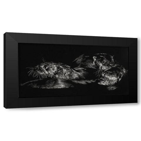 Fluid Dynamics Black Modern Wood Framed Art Print by Chapman, Julie T.
