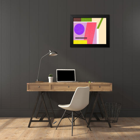 Color Composition I Black Modern Wood Framed Art Print by Wang, Melissa