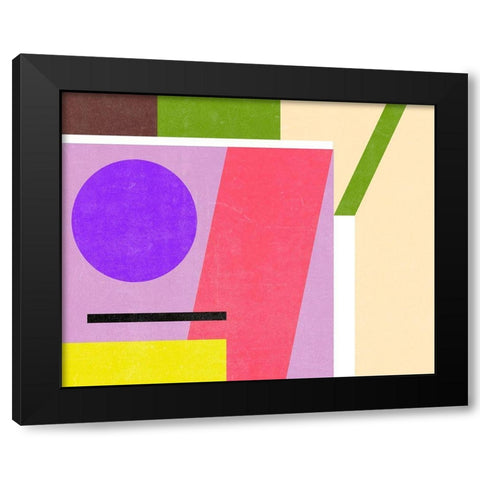 Color Composition I Black Modern Wood Framed Art Print with Double Matting by Wang, Melissa