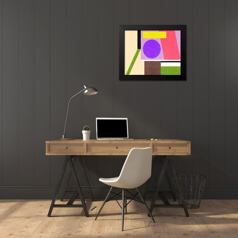 Color Composition II Black Modern Wood Framed Art Print by Wang, Melissa