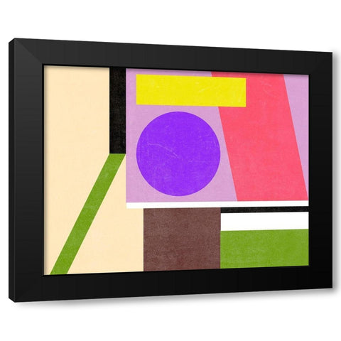 Color Composition II Black Modern Wood Framed Art Print with Double Matting by Wang, Melissa