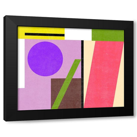 Color Composition III Black Modern Wood Framed Art Print with Double Matting by Wang, Melissa