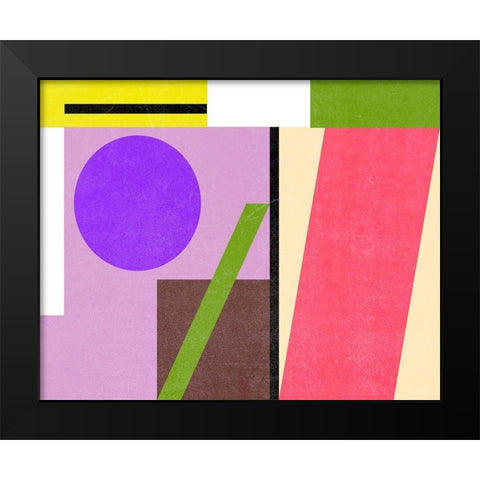 Color Composition III Black Modern Wood Framed Art Print by Wang, Melissa