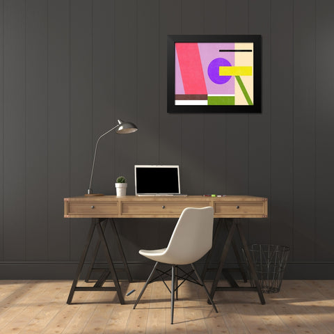 Color Composition IV Black Modern Wood Framed Art Print by Wang, Melissa