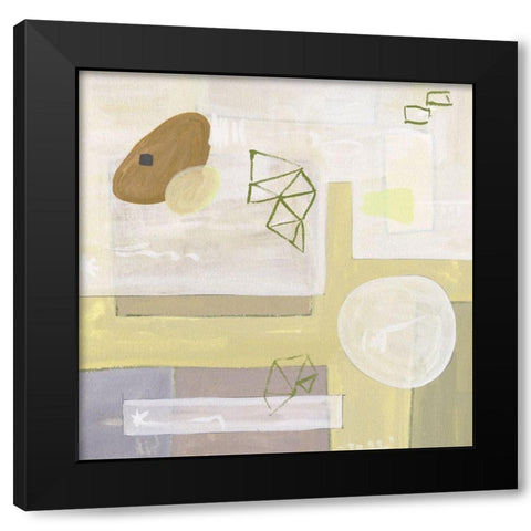 Exit Space III Black Modern Wood Framed Art Print with Double Matting by Wang, Melissa