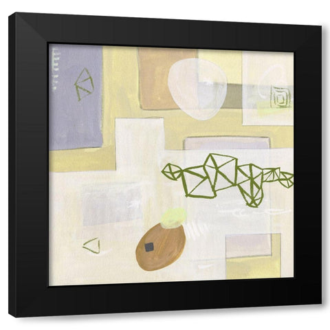 Exit Space V Black Modern Wood Framed Art Print with Double Matting by Wang, Melissa