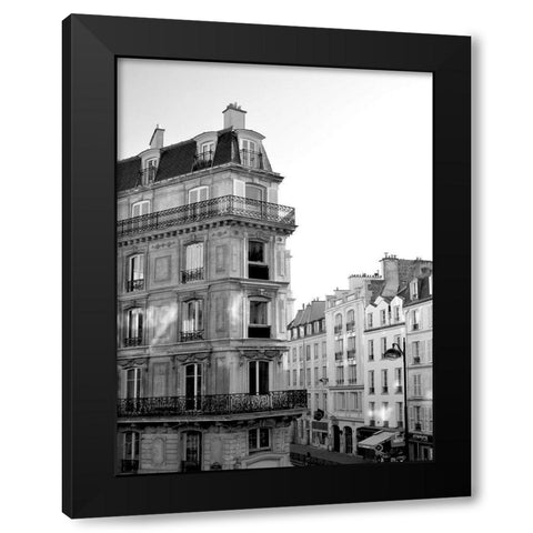 Parisian Stroll I Black Modern Wood Framed Art Print with Double Matting by Chandler, Sharon