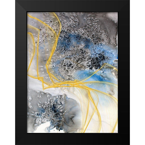 Coastal Watercolor Abstract I Black Modern Wood Framed Art Print by Orlov, Irena