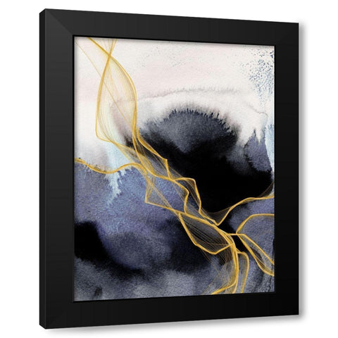 Coastal Watercolor Abstract II Black Modern Wood Framed Art Print with Double Matting by Orlov, Irena