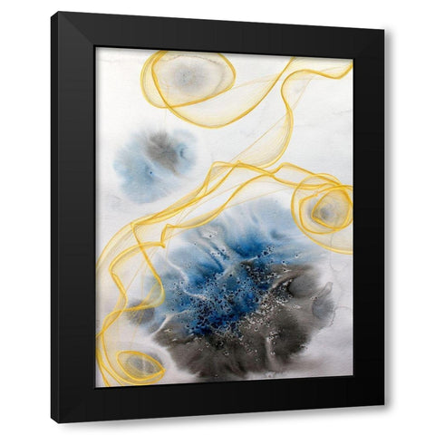 Coastal Watercolor Abstract IV Black Modern Wood Framed Art Print by Orlov, Irena