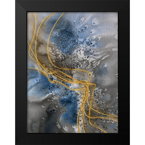 Coastal Watercolor Abstract V Black Modern Wood Framed Art Print by Orlov, Irena