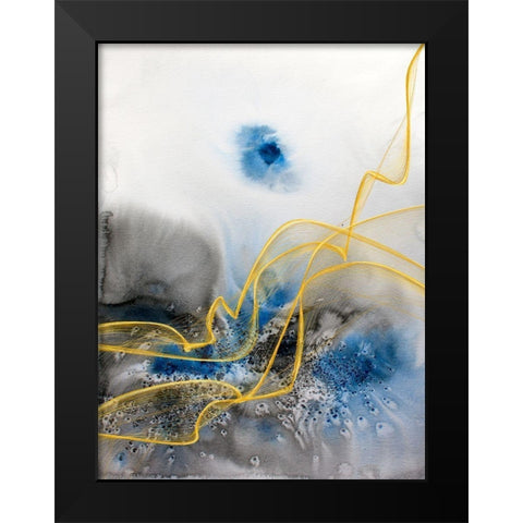 Coastal Watercolor Abstract VIII Black Modern Wood Framed Art Print by Orlov, Irena