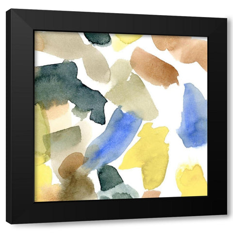 Watercolor Palette II Black Modern Wood Framed Art Print with Double Matting by Caroline, Emma