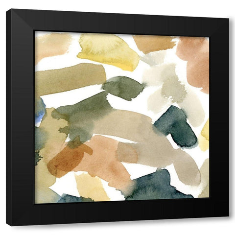 Watercolor Palette III Black Modern Wood Framed Art Print with Double Matting by Caroline, Emma