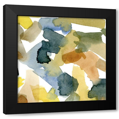 Watercolor Palette IV Black Modern Wood Framed Art Print by Caroline, Emma