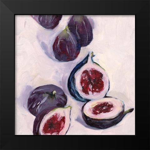 Figs in Oil I Black Modern Wood Framed Art Print by Wang, Melissa