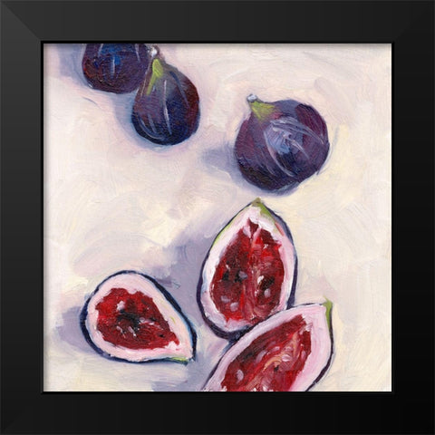 Figs in Oil II Black Modern Wood Framed Art Print by Wang, Melissa