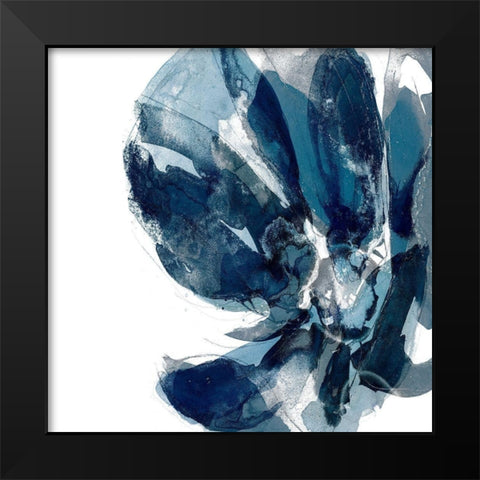 Blue Exclusion I Black Modern Wood Framed Art Print by Goldberger, Jennifer