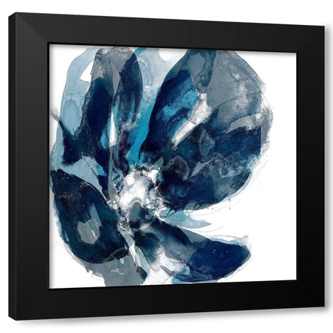 Blue Exclusion II Black Modern Wood Framed Art Print by Goldberger, Jennifer