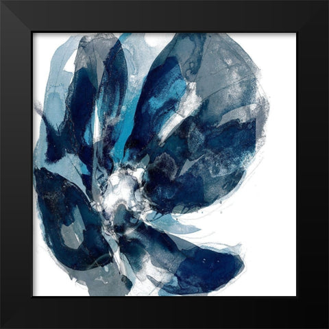 Blue Exclusion II Black Modern Wood Framed Art Print by Goldberger, Jennifer