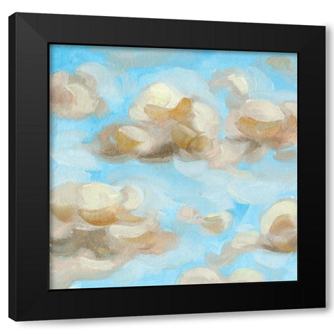 Floating Clouds II Black Modern Wood Framed Art Print with Double Matting by Wang, Melissa