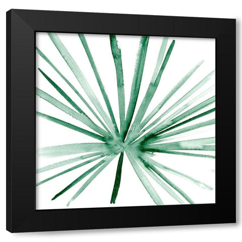 Palm I Black Modern Wood Framed Art Print with Double Matting by Wang, Melissa