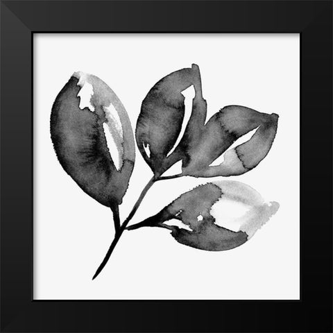 Feuille II Black Modern Wood Framed Art Print by Wang, Melissa